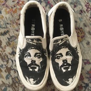 Sneakers with Jesus’ face